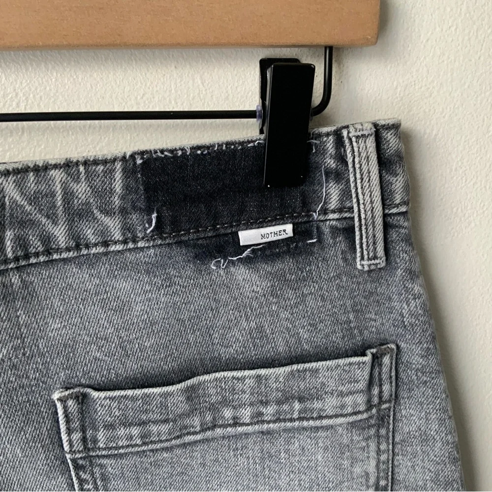 MOTHER SUPERIOR Jeans Private Patch Pocket Ankle Shadow Dancing Gray Size 28